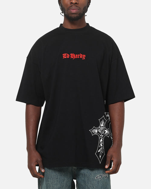 Ed Hardy Cross T-Shirt Black