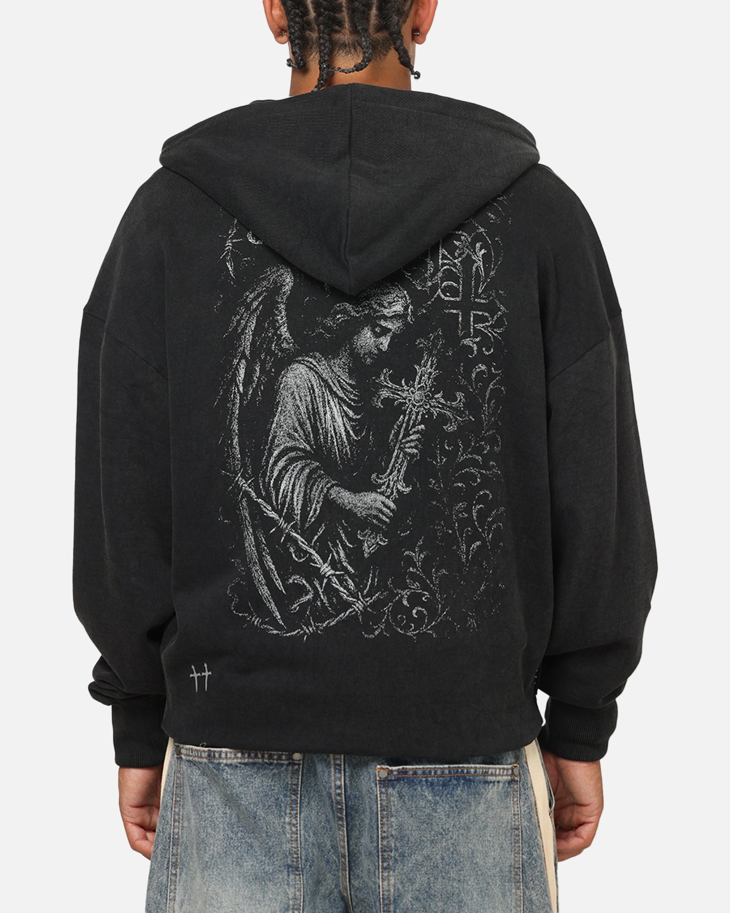 Saint Morta Crossbearer Zip Hoodie Black | Culture Kings US