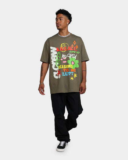 Goat Crew Reasons To Be Happy T-Shirt Military