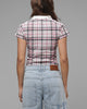 Loiter Women's Unity Crop T-Shirt Pink Plaid