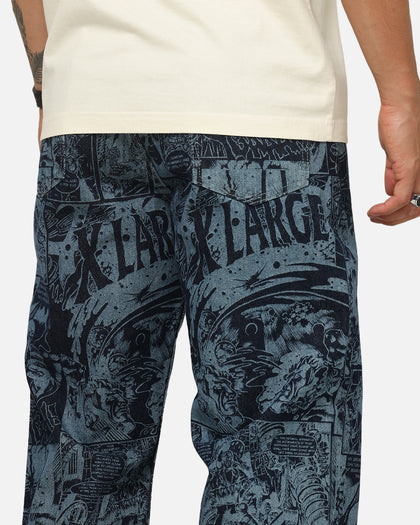 X-Large Comic Denim Pants Indigo