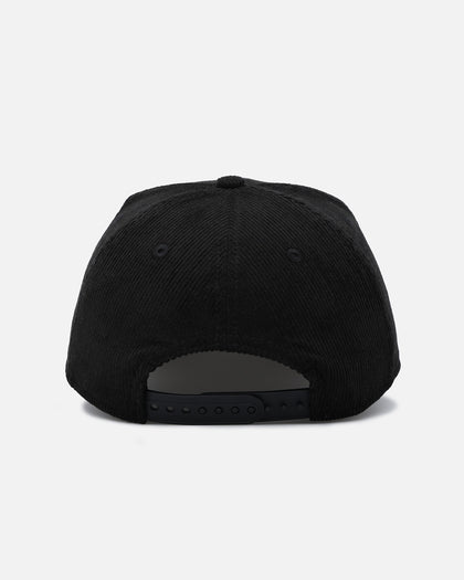 New Era Oakland Athletics 'Corduroy Roses' Golfer Pre-Curved Snapback Black Corduroy/White