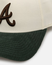New Era Atlanta Braves 'Chrome White Green' Corduroy Visor 9FORTY A-Frame Snapback Chrome