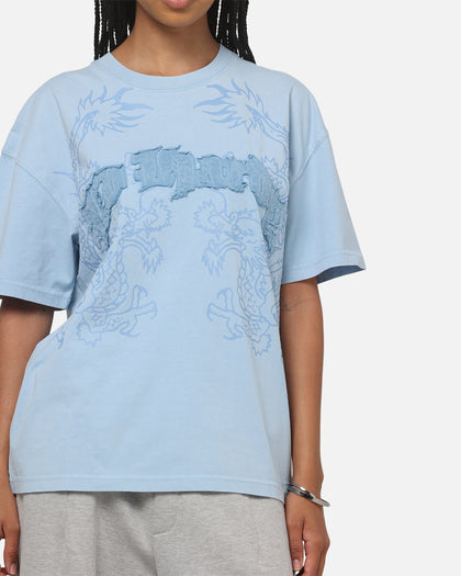 Ed Hardy Double Dragon Applique T-Shirt Blue