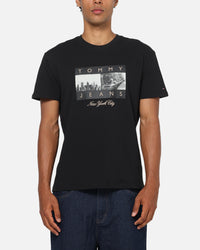 Tommy Jeans Photo Flag T-Shirt Black