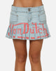Von Dutch Women's Denim Mini Skirt Washed Light Blue