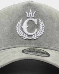 New Era X Culture Kings 9FORTY A-Frame Snapback Suede Grey