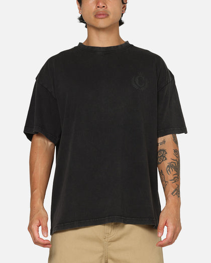 Culture Kings CK NFS Paisley Logo T-Shirt Black Acidwash