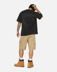 Culture Kings CK NFS Paisley Logo T-Shirt Black Acidwash