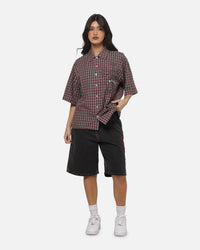 Worship Catharsis Box Crop Shirt Red Check