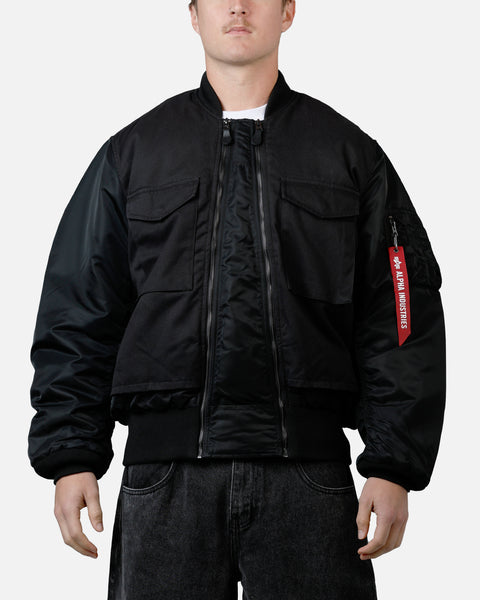 Alpha Industries MA-1 Mixed Cotton Jacket Black | Culture Kings US