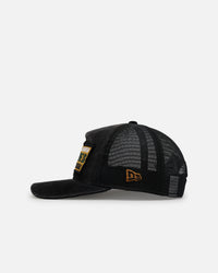 New Era Atlanta Braves 'Washed Cord Racer' Corduroy Golfer Trucker Snapback Washed Black