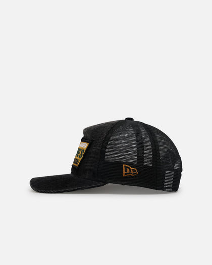 New Era Atlanta Braves 'Washed Cord Racer' Corduroy Golfer Trucker Snapback Washed Black