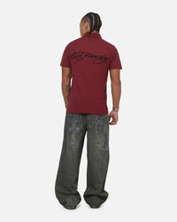 Ed Hardy Euro Polo Shirt Plum