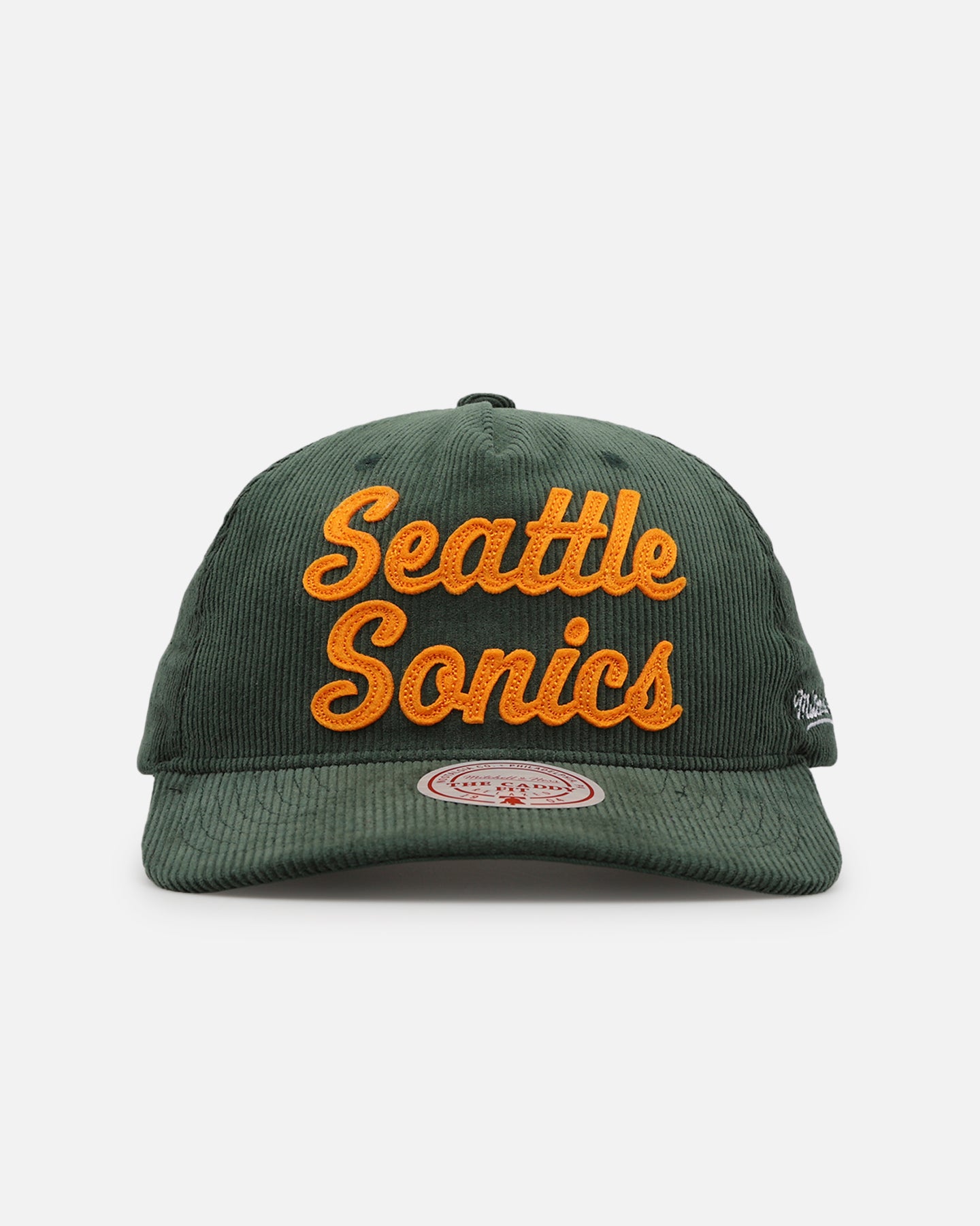 Mitchell & Ness Seattle Sonics Stack Script Corduroy Snapback
