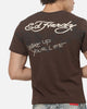 Ed Hardy Wake Up T-Shirt Chocolate