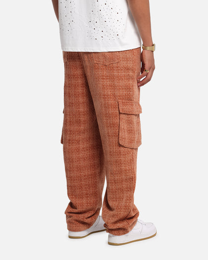 XXIII Boucle Tweed Cargo Pants Rust