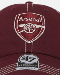 47 Brand Arsenal Football Club 47 Clean Up Strapback Dark Maroon