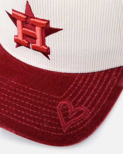 New Era Houston Astros 'Premium Corduroy Velvet' 9FORTY A-Frame Snapback Chrome White/Cardinal
