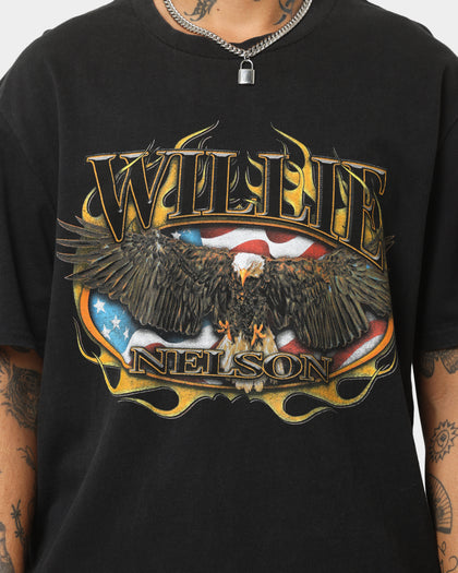 Willie Nelson American Eagle T-Shirt Black Wash