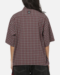 Worship Catharsis Box Crop Shirt Red Check