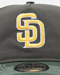 New Era San Diego Padres 'Contrast Visor' Pre-Curved Golfer Snapback Moss/Green