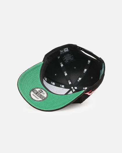 New Era Dolphins 'NRL Golfer Washed Black' Pre-Curved Corduroy Golfer Snapback Washed Black