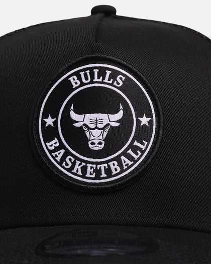 New Era Chicago Bulls 'Stripe' 9FORTY A-Frame Trucker Snapback Black/White