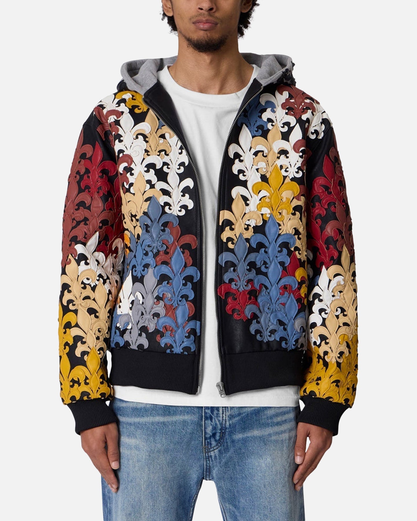 MNML Fleur De Lis All-Over Hoodie Multi | Culture Kings US