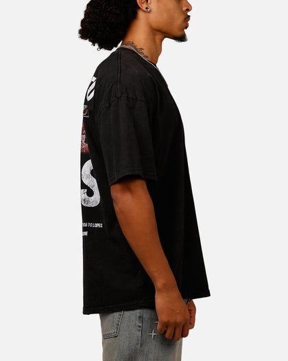 UFC By Culture Kings Noche Logo T-Shirt Black Acidwash