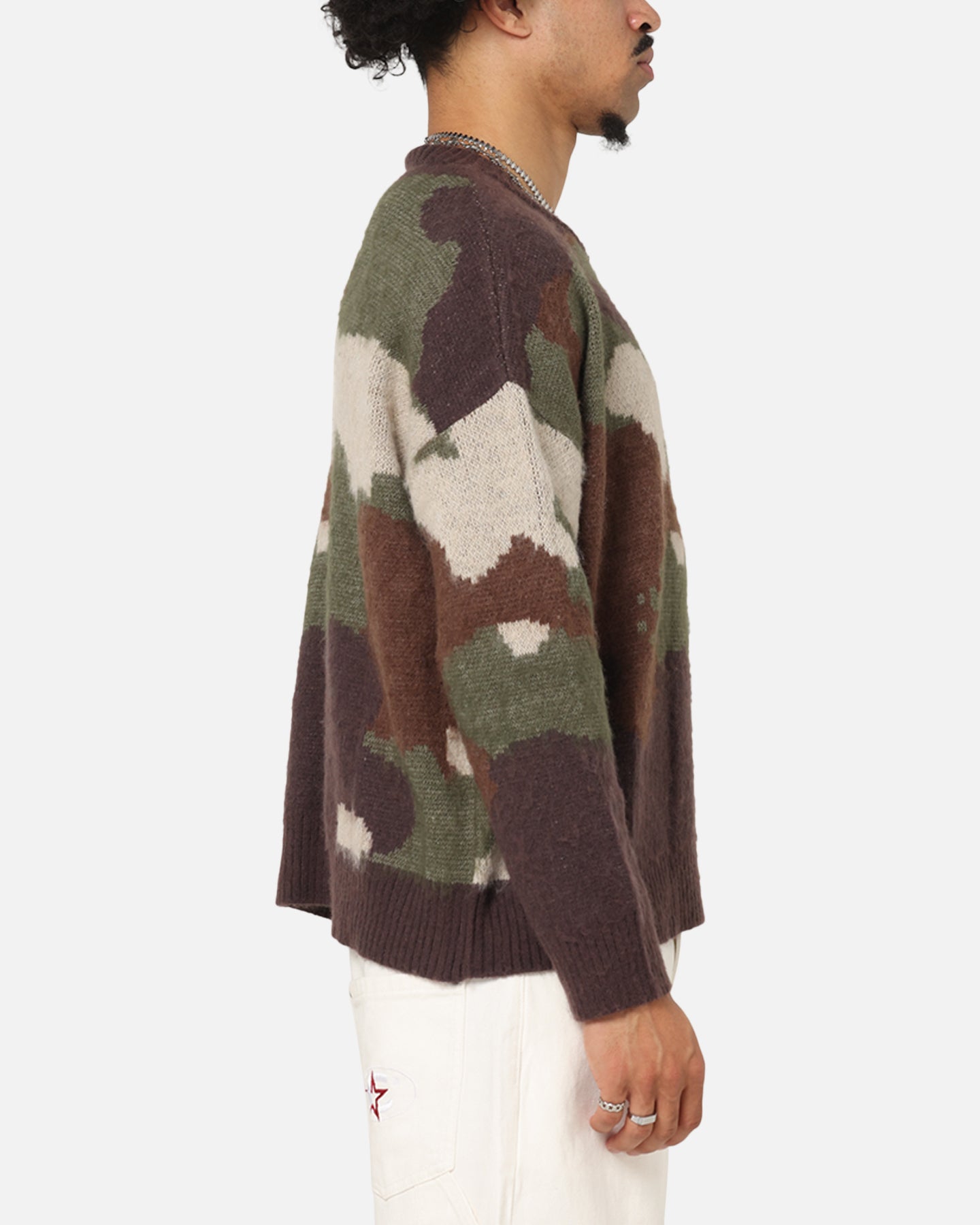 Carre Camo Brushed Sweater Woodland Camo | Culture Kings US
