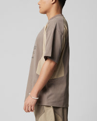 Loiter Subcultural Panel T-Shirt Brown