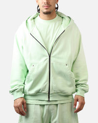 American Thrift Zip Hoodie Washed Lime