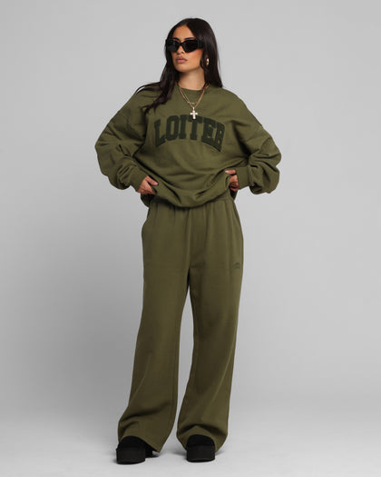 Loiter Arch Premium Sweat Pants Khaki
