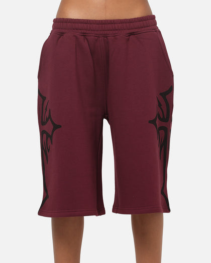 Ed Hardy Trinity Baggy Sweat Shorts Plum