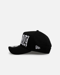 New Era Atlanta Braves 'Oversized Gothic Script Crown' 9FORTY A-Frame Snapback Black/White