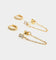 Raising Hell Women's Ear Cuff Baquette Iced Gold
