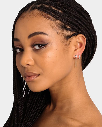 Raising Hell Women's Ear Cuff Baquette Iced Gold