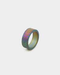Guess Mainline 8MM X 20MM 4G Pattern Ring Iridescent