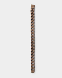 Guess Mainline 12MM X 20.5CM Cuban Peony Bracelet Chocolate Brown