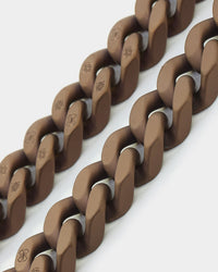 Guess Mainline 12MM X 20.5CM Cuban Peony Bracelet Chocolate Brown