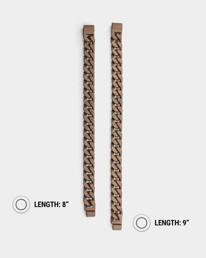 Guess Mainline 12MM X 20.5CM Cuban Peony Bracelet Chocolate Brown