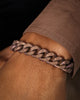 Guess Mainline 12MM X 20.5CM Cuban Peony Bracelet Chocolate Brown