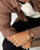 Guess Mainline 12MM X 20.5CM Cuban Peony Bracelet Chocolate Brown