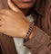 Guess Mainline 12MM X 20.5CM Cuban Peony Bracelet Chocolate Brown