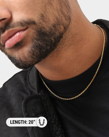 House Of Auric 2.5mm Rope Chain 18K Gold Vermeil