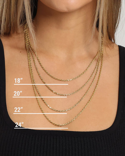 House Of Auric 2.5mm Rope Chain 18K Gold Vermeil