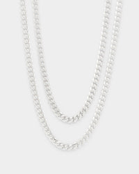 House Of Auric 5mm Cuban Chain Set Sterling Silver