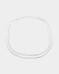 House Of Auric 5mm Cuban Chain Set Sterling Silver