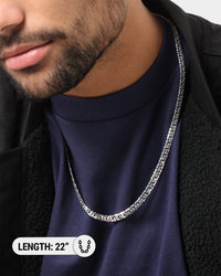 House Of Auric 6.4mm Double Curb Chain Sterling Silver
